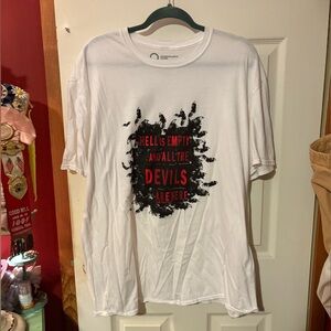 Globe Theater White Tee with Shakespeare Quote